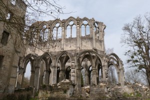 Ourscamp Abbey, choir, c.1150 (with later clerestory)
