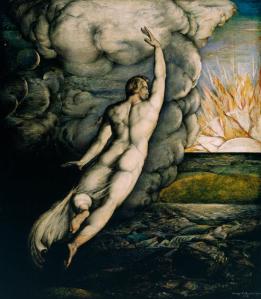 The Creation of Light by George Richmond. Anatomy's a bit dodgy, but he painted this when he was seventeen. What were you scribbling on the back of your college folders at that age? Quite!