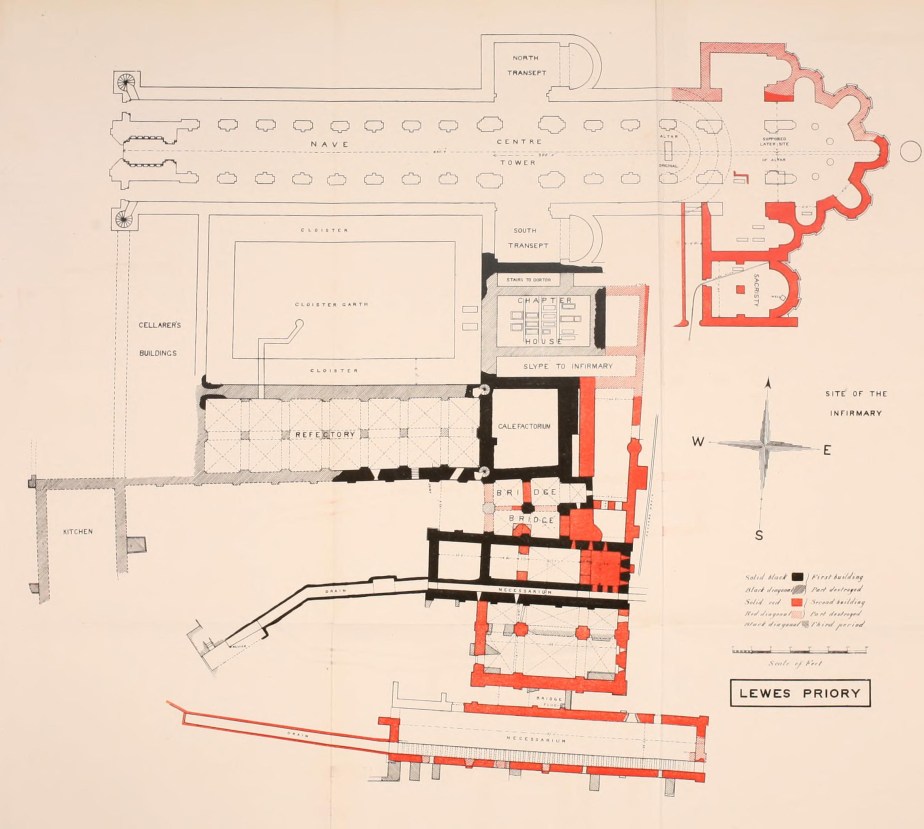 Lewes Priory plan