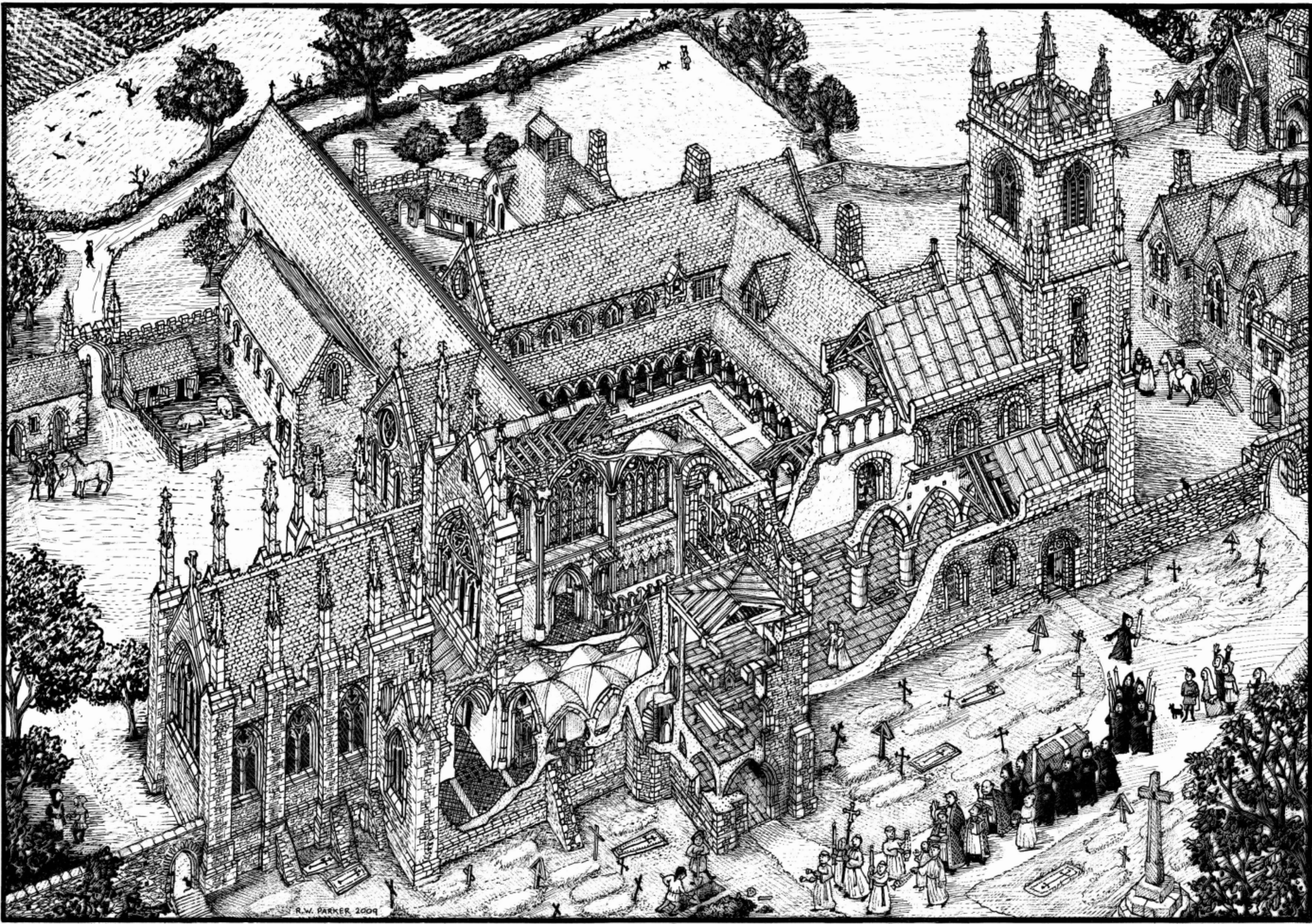 laucestonpriory reconstruction